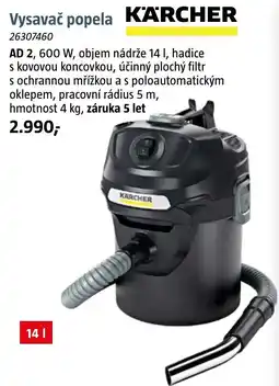 Bauhaus Karcher vysavač popela ad 2 nabídka
