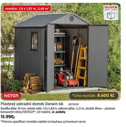 Bauhaus Keter plastový zahradní domek Darwin 66 nabídka
