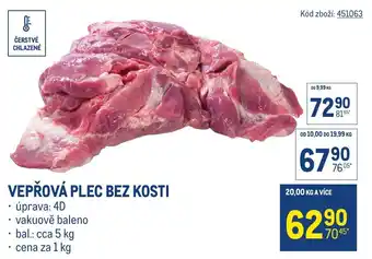 Vepřová plec bez kosti