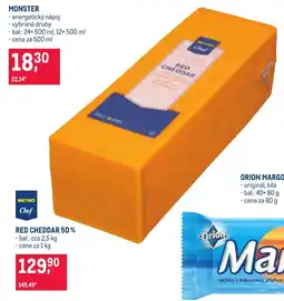 Makro Metro Chef red cheddar 50 % nabídka