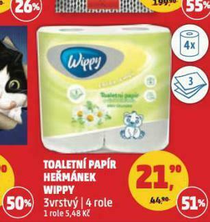 Penny Market Wippy toaletní papír nabídka