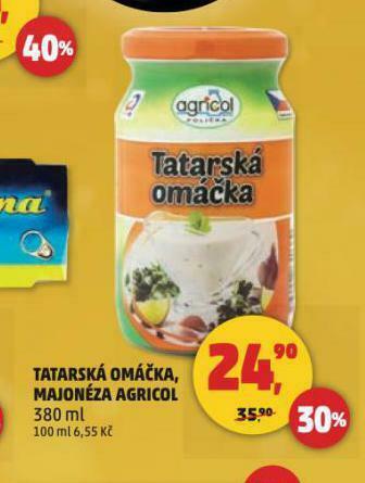 Penny Market Agricol tatarská omáčka nabídka
