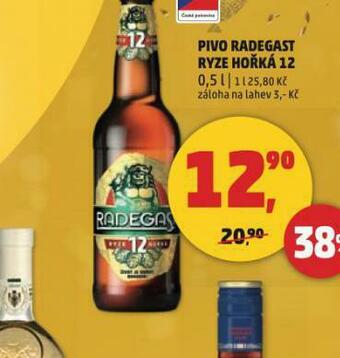 Penny Market Pivo radegast ryze hořká 12 nabídka