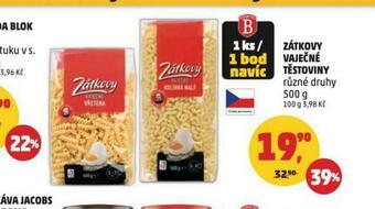 Penny Market Zátkovy vaječné těstoviny nabídka