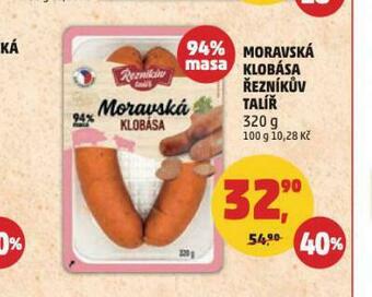 Penny Market Moravská klobása nabídka