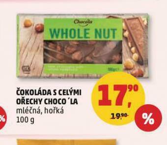 Penny Market Čokoláda s celými ořechy choco´la nabídka