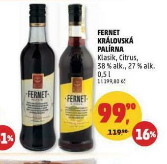 Penny Market Fernet královská palírna nabídka