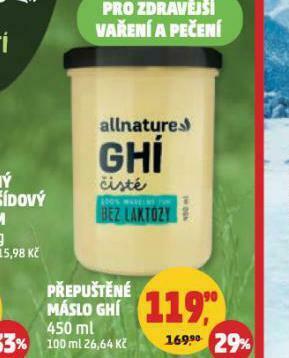 Penny Market Ghí přepuštěné máslo nabídka