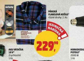 Penny Market Pánská flanelová košile nabídka