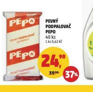 Penny Market Pepo pevný podpalovač nabídka