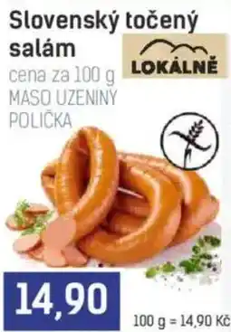 Konzum Slovenský točený salám nabídka