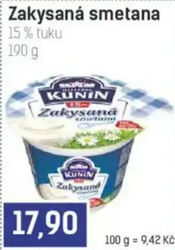 Konzum Kunin zakysaná smetana nabídka