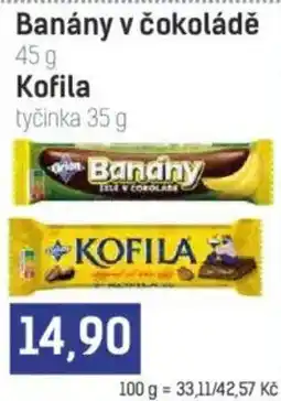 Konzum Bandany banány v čokoládě nabídka