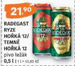 Konzum Radegast ryze hořká 12/temně hořká 12 nabídka
