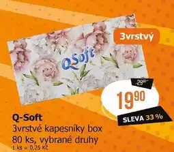 Teta QSoft 3vrstvé kapesníky box 80 ks, vybrané druhy nabídka