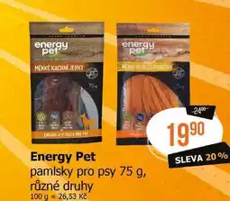 Teta Energy Pet pamlsky pro psy 75 g, různé druhy nabídka