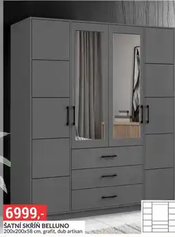 Baumax Belluno šatní skříň nabídka