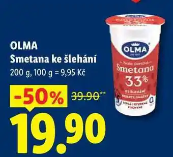 OLMA Smetana ke šlehání