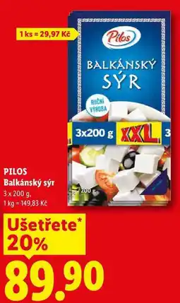 Lidl PILOS Balkánský sýr nabídka