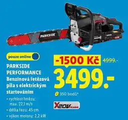 Lidl PARKSIDE PERFORMANCE Benzínová řetězová pila s elektrickým startováním nabídka