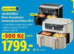 Lidl SILVERCREST Retro dvouzónová horkovzdušná fritéza 1973 nabídka