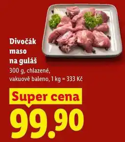 Lidl Divočák maso na guláš, 300 g, chlazené nabídka