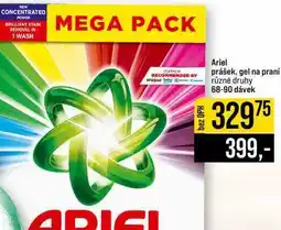 Jip Ariel prášek, gel na praní různé druhy 68-90 dávek nabídka