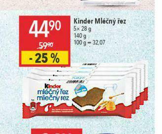 Globus Kinder mléčný řez nabídka