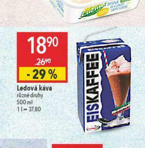Globus Eiskaffee ledová káva nabídka