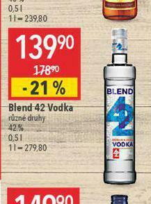 Globus Blend 42 vodka nabídka