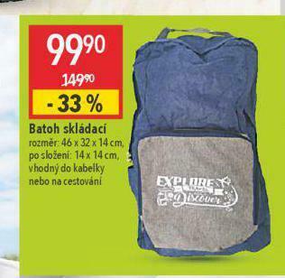 Globus Batoh skládací nabídka