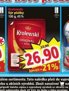 Norma Krolewski sýr plátky nabídka