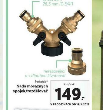 Lidl Sada mosazných spojek / rozdělovač nabídka