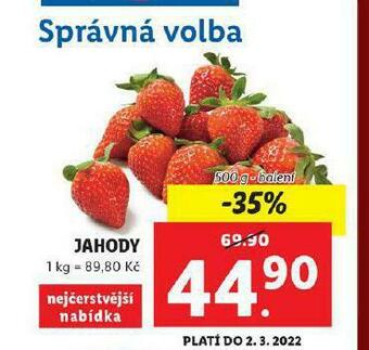 Lidl Jahody nabídka