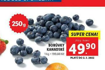Lidl Borůvky nabídka