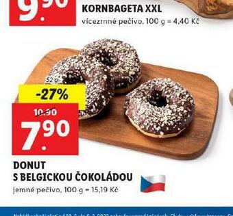 Lidl Donut s belgickou čokoládou nabídka