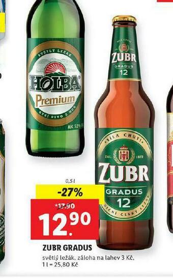 Lidl Pivo zubr nabídka