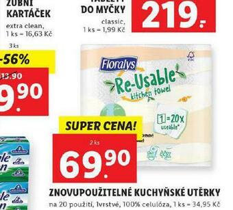 Lidl Floralys kuchyňské utěrky nabídka