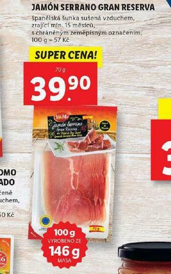 Lidl Jamón serrano gran reserva nabídka