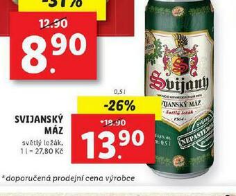 Lidl Pivo svijanský máz nabídka