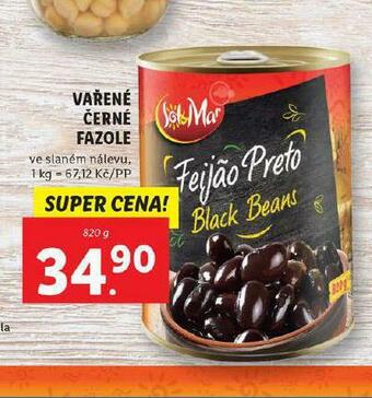 Lidl Vařené černé fazole nabídka