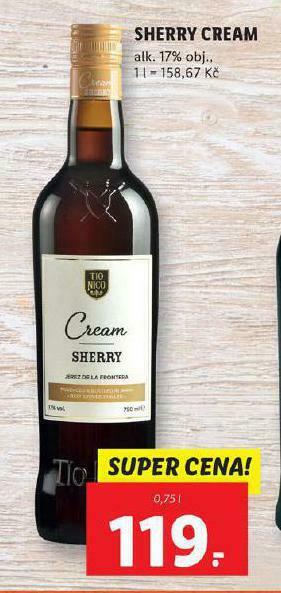 Lidl Sherry cream nabídka