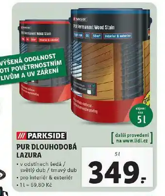 Lidl Pur dlouhodová lazura nabídka