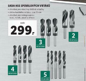 Lidl Sada hss spirálových vrtáků nabídka