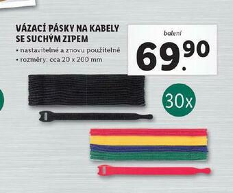 Lidl Vázací pásky na kabely se suchým zipem nabídka