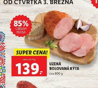 Lidl Uzená rolovaná kýta nabídka