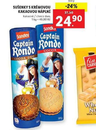 Lidl Sušenky s krémovou kakaovou náplní nabídka