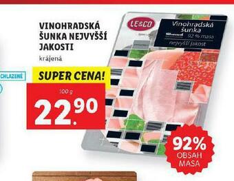 Lidl Vinohradská šunka nejvyšší jakosti nabídka