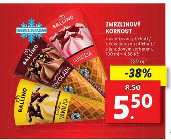 Lidl Zmrzlinový kornout nabídka