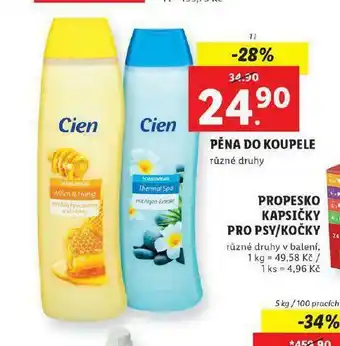 Lidl Cien pěna do koupele nabídka